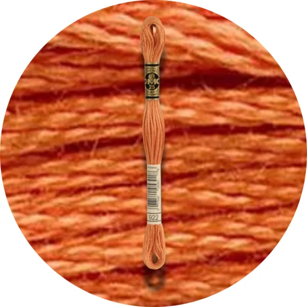 DMC Mouliné Spécial 25 Broderigarn, Ensfarvet, Røde/Gule/Orange nuancer